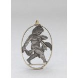 A 20th century silver and gold pendant