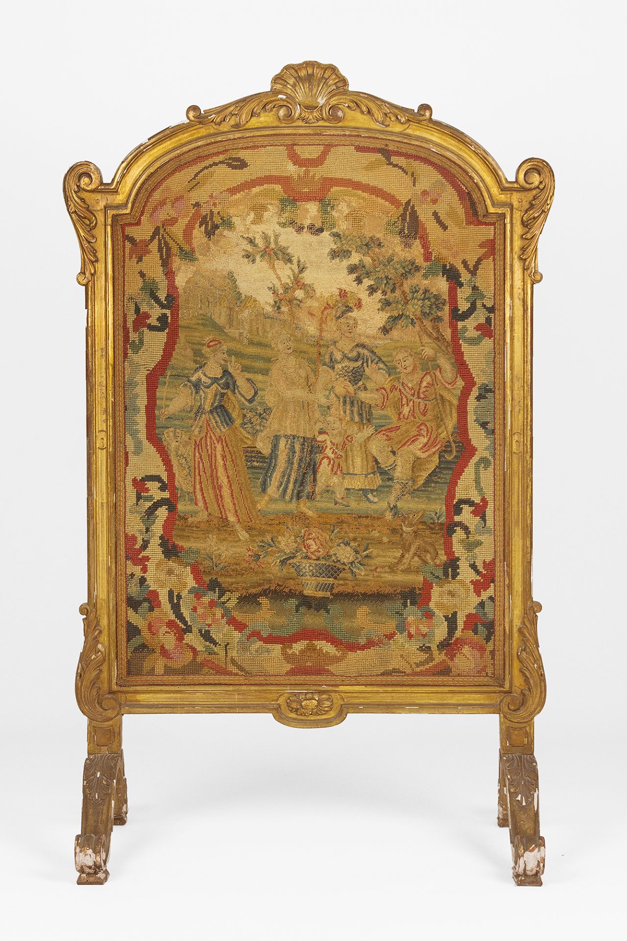 A 19th century Louis XVI style petit point fire screen - Image 8 of 8