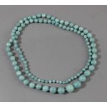 An Amazonite beads necklace