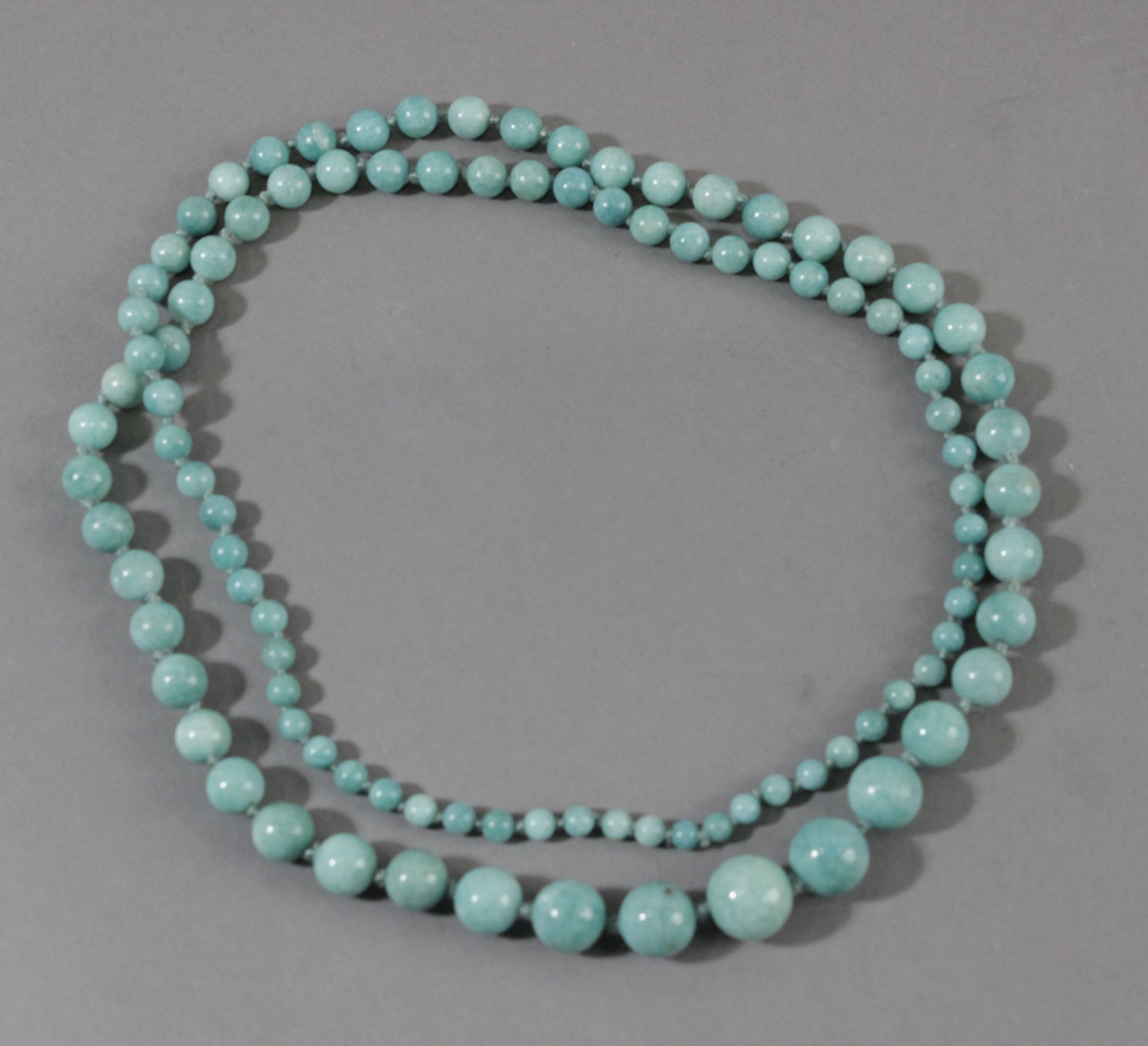 An Amazonite beads necklace