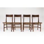 A set of fours Spanish walnut chairs, second third of 20th century