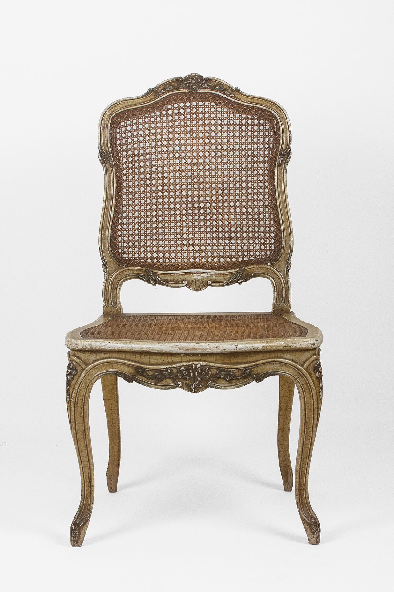 A first half of 20th century pairof Louis XVI style chairs - Image 2 of 3