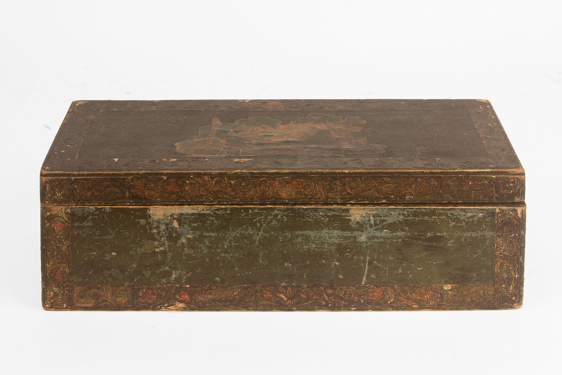 A pair of 19th century lacca povera style European boxes - Image 4 of 6