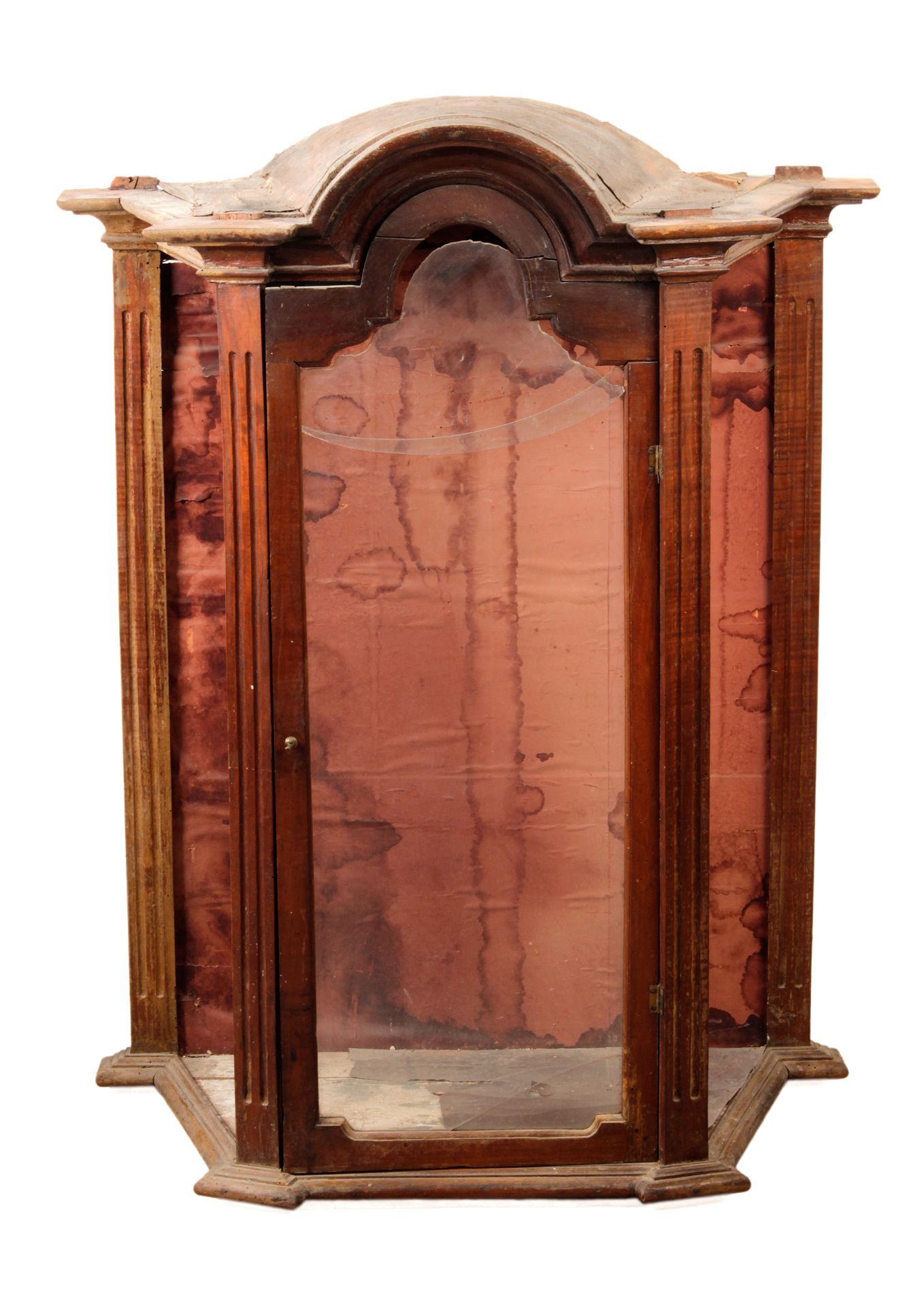 A 19th century Spanish Isabelino period mahogany shrine