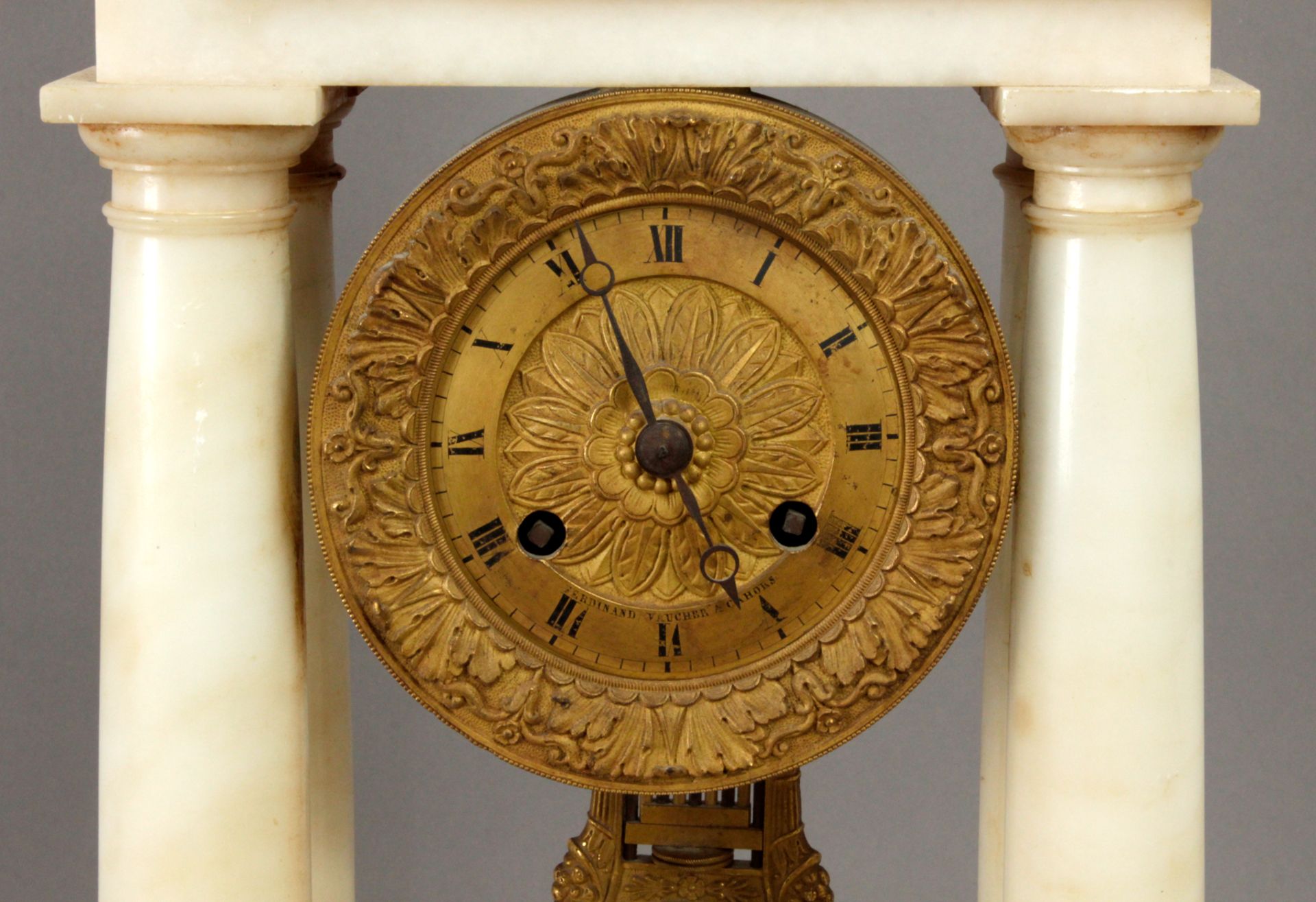 A 19th century Napoleon III portico table clock - Bild 3 aus 7