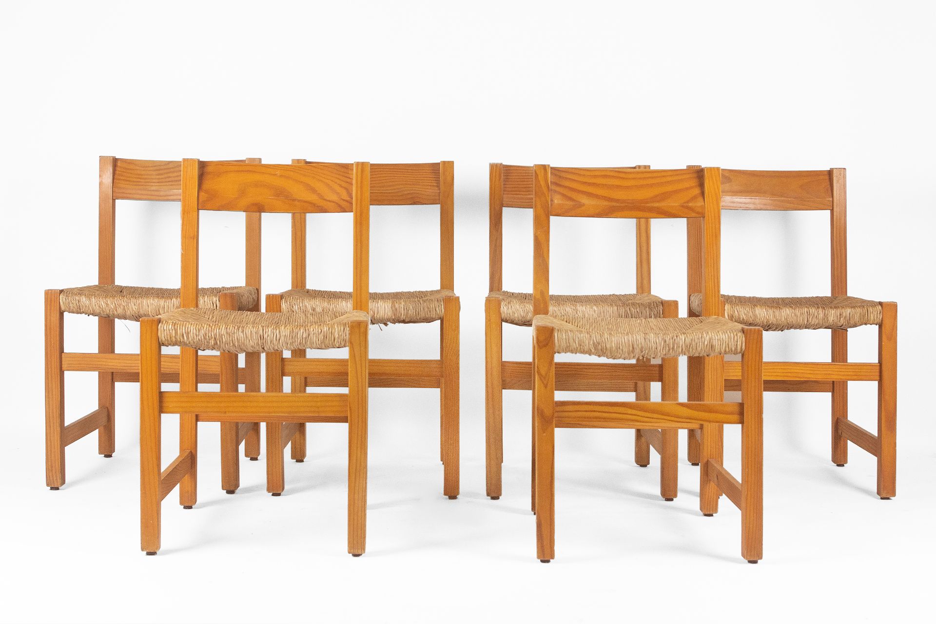 Joaquim Belsa. Set of six chairs circa 1960-1969