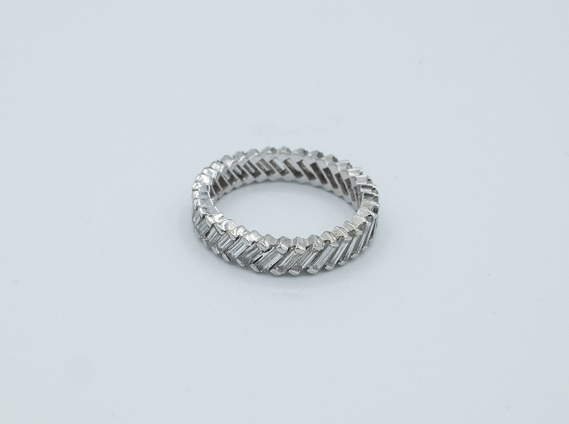 A baguette cut diamonds eternity ring