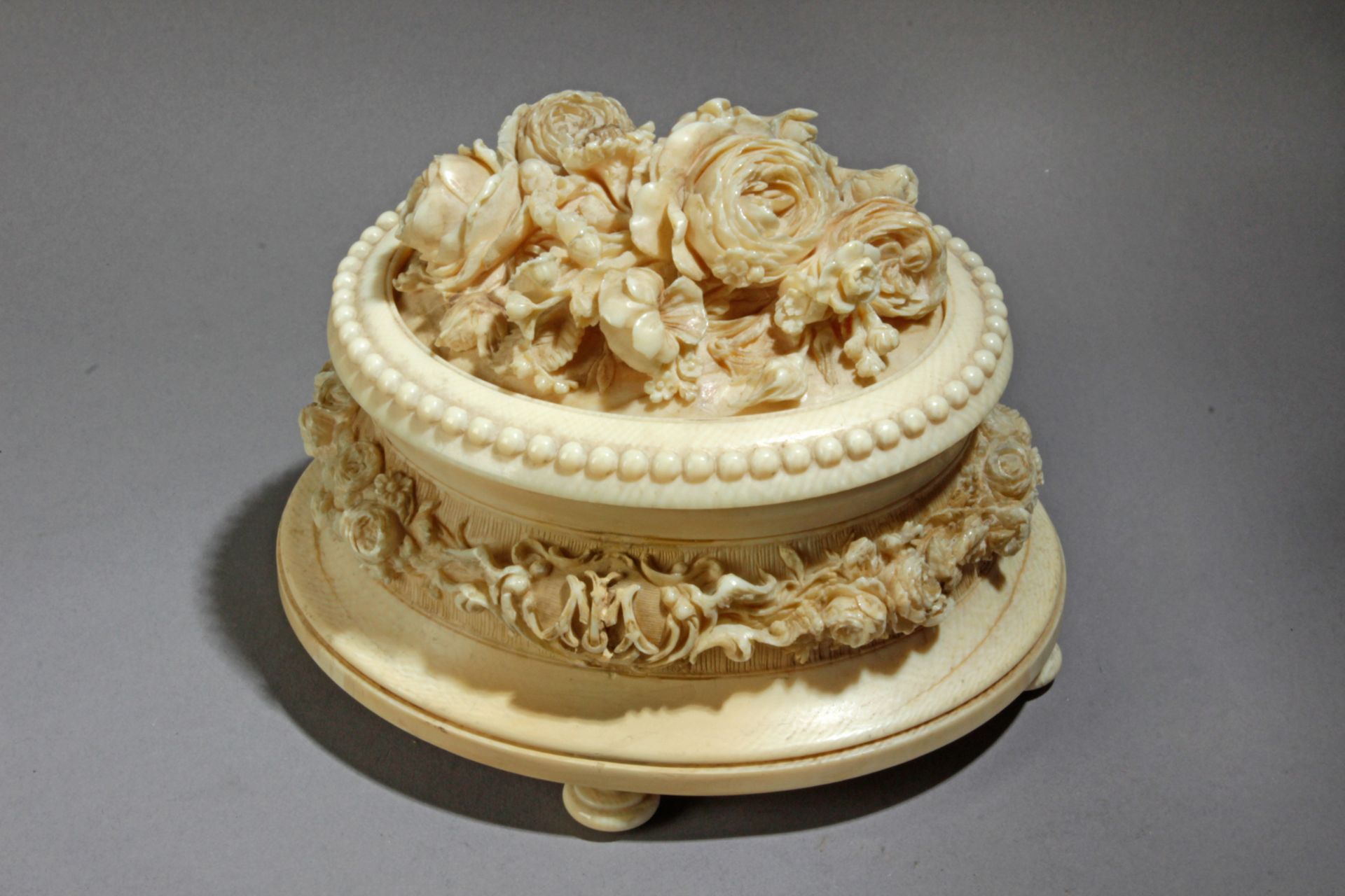 A 19th century French ivory box from DIeppe