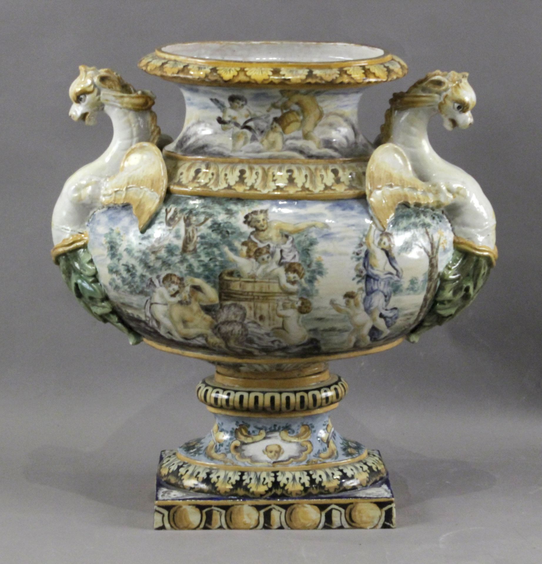 A superb Urbine style vase, Italy, 19th century