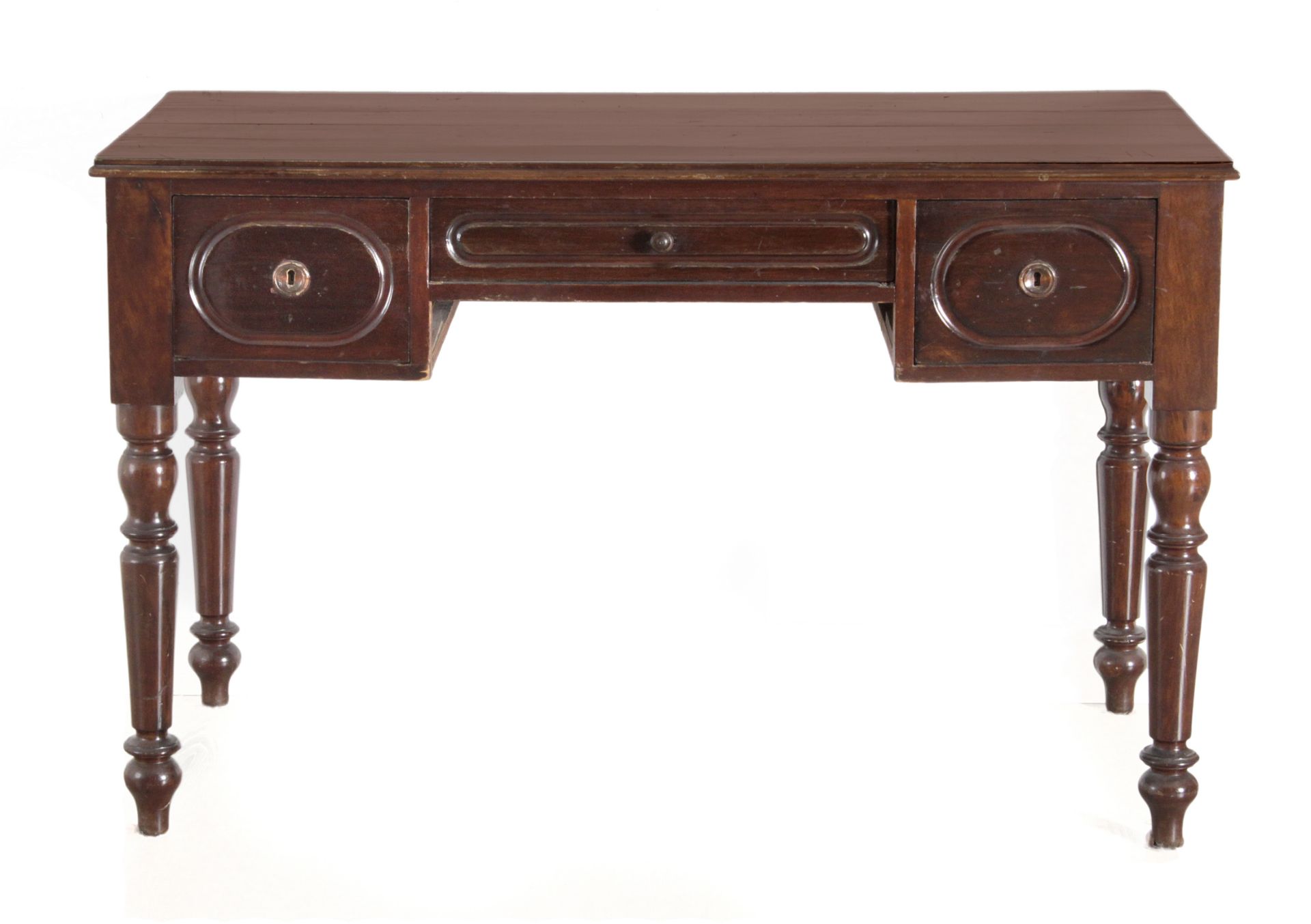 A 19th century Spanish Isabelino period mahogany writing desk - Image 2 of 5
