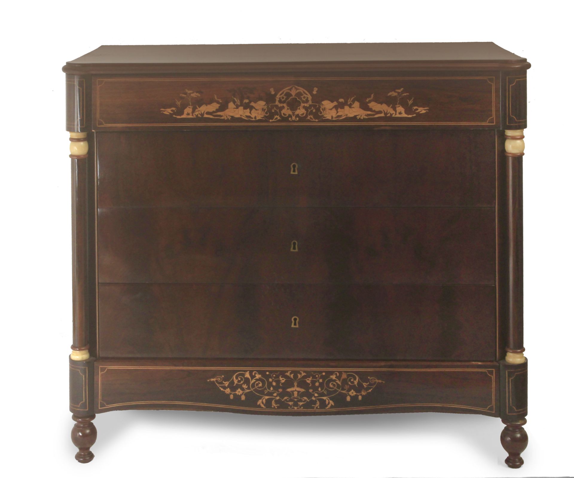 A 19th century Spanish fernandino mahogany chest of drawers - Image 2 of 3