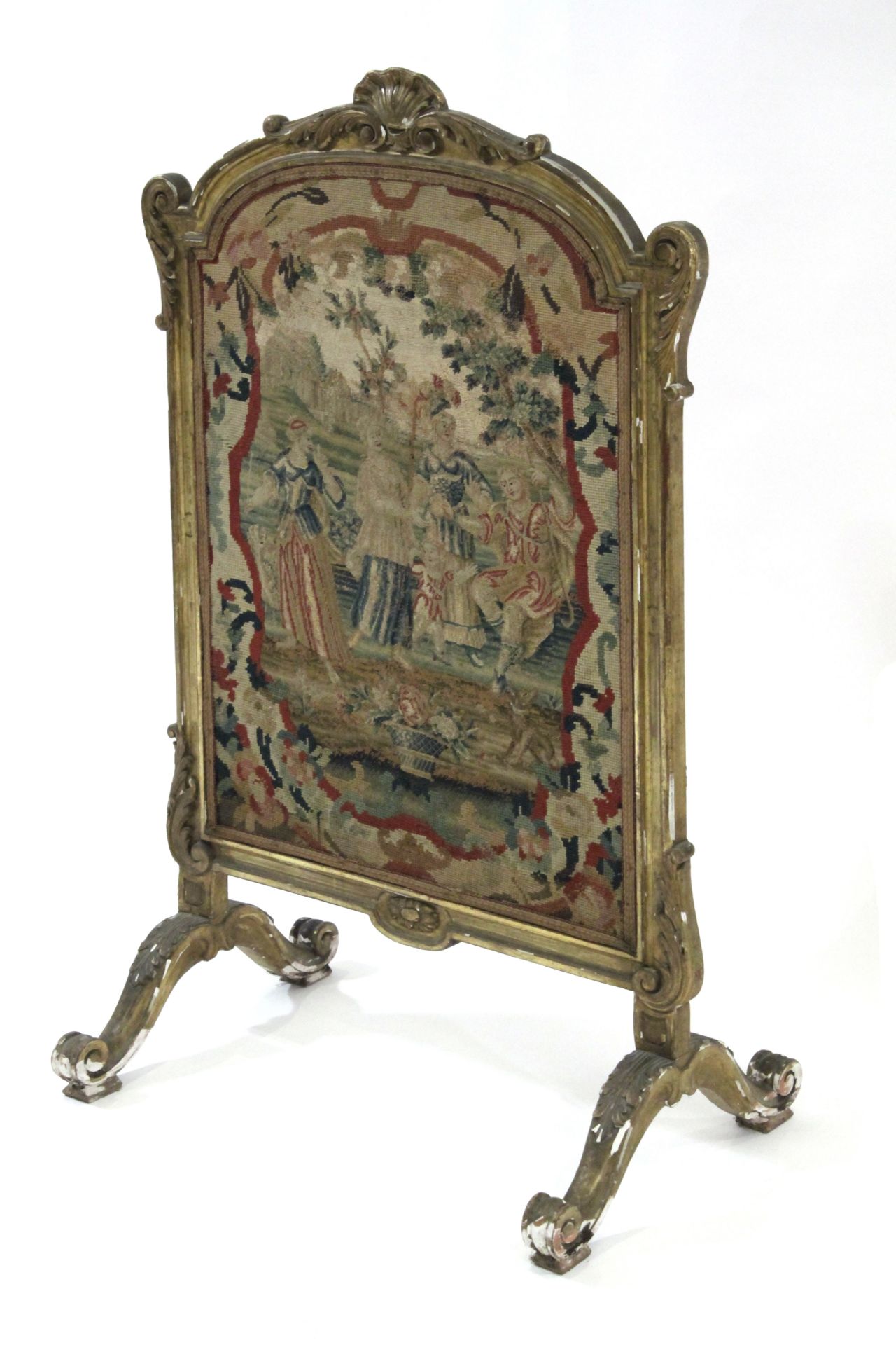 A 19th century Louis XVI style petit point fire screen - Image 3 of 8