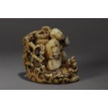 A mid 19th century Japanese netsuke from Edo period. Signed