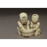 A Japanese netsuke from Meiji period circa 1850-1880. Signed Homin