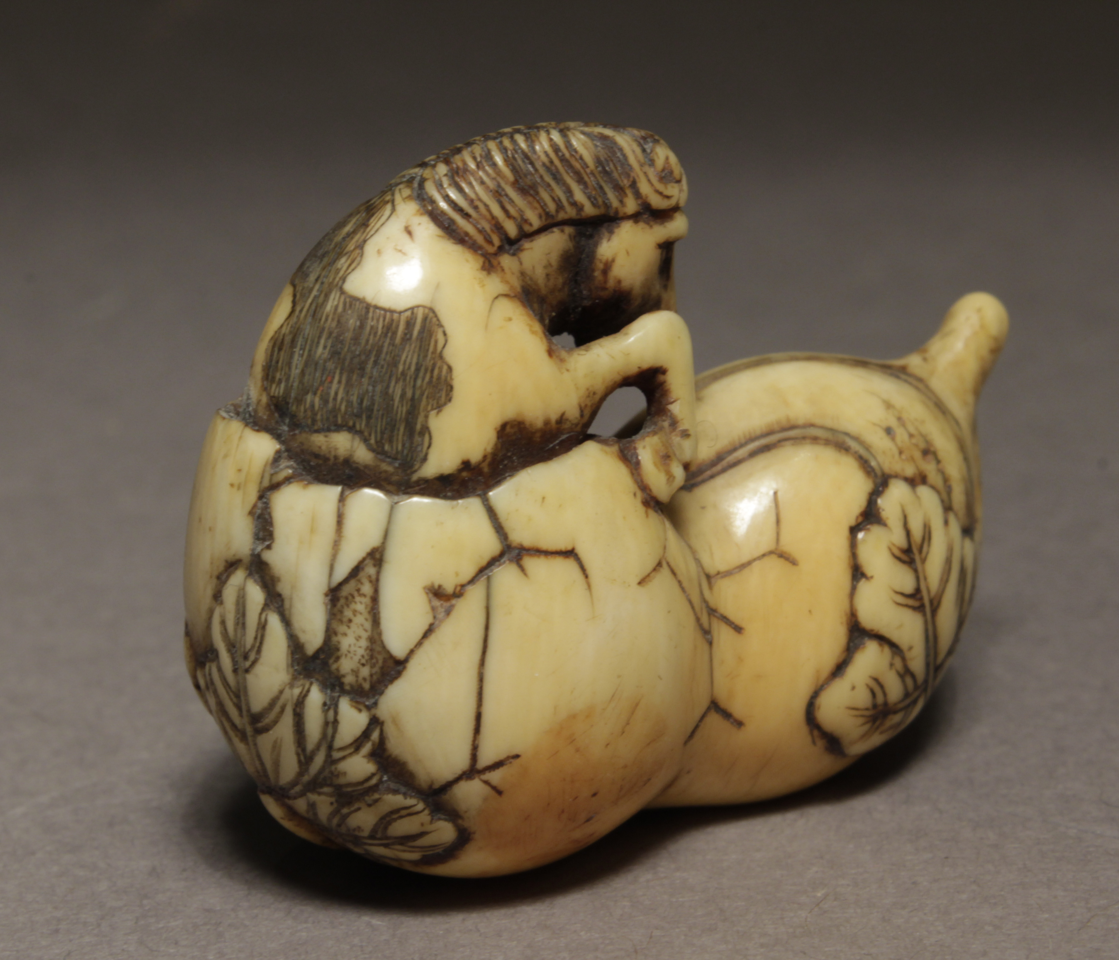 An early 19th century Japanese netsuke from Edo period - Image 2 of 6