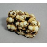 A Japanese netsuke from Edo period circa 1800. Signed Masamitsu