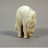 A first third of 20th century Japanese netsuke from Taisho period. Signed