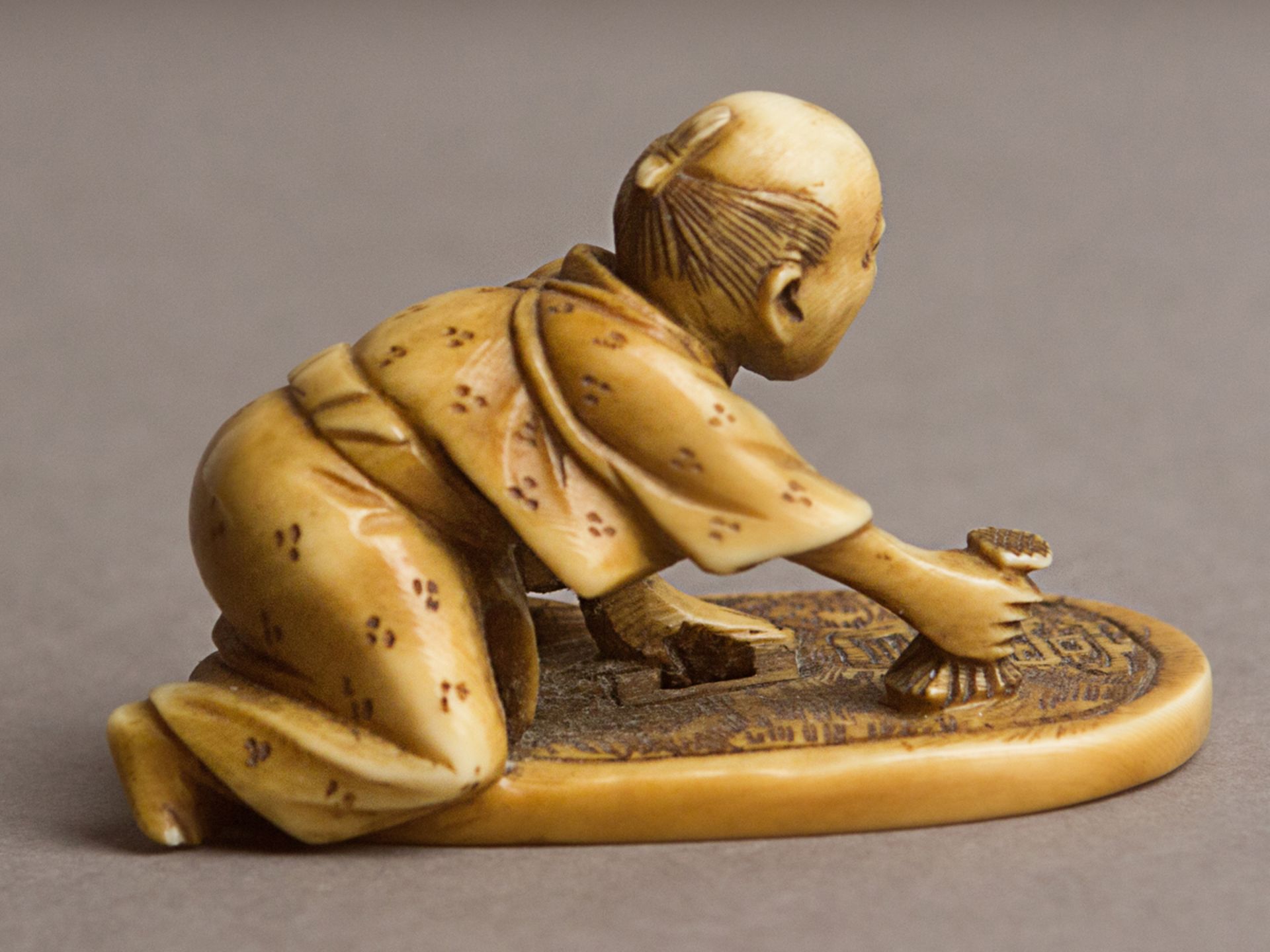 A 19th century Japanese netsuke from Meiji period. Signed