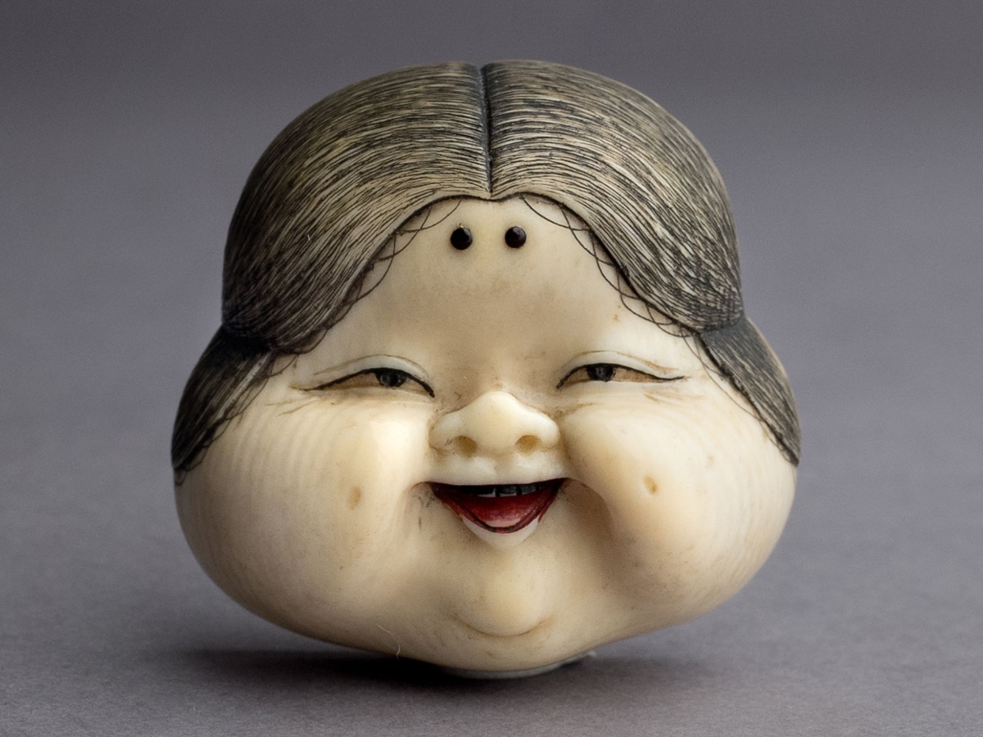 A 19th century Japanese netsuke from Meiji period. Signed