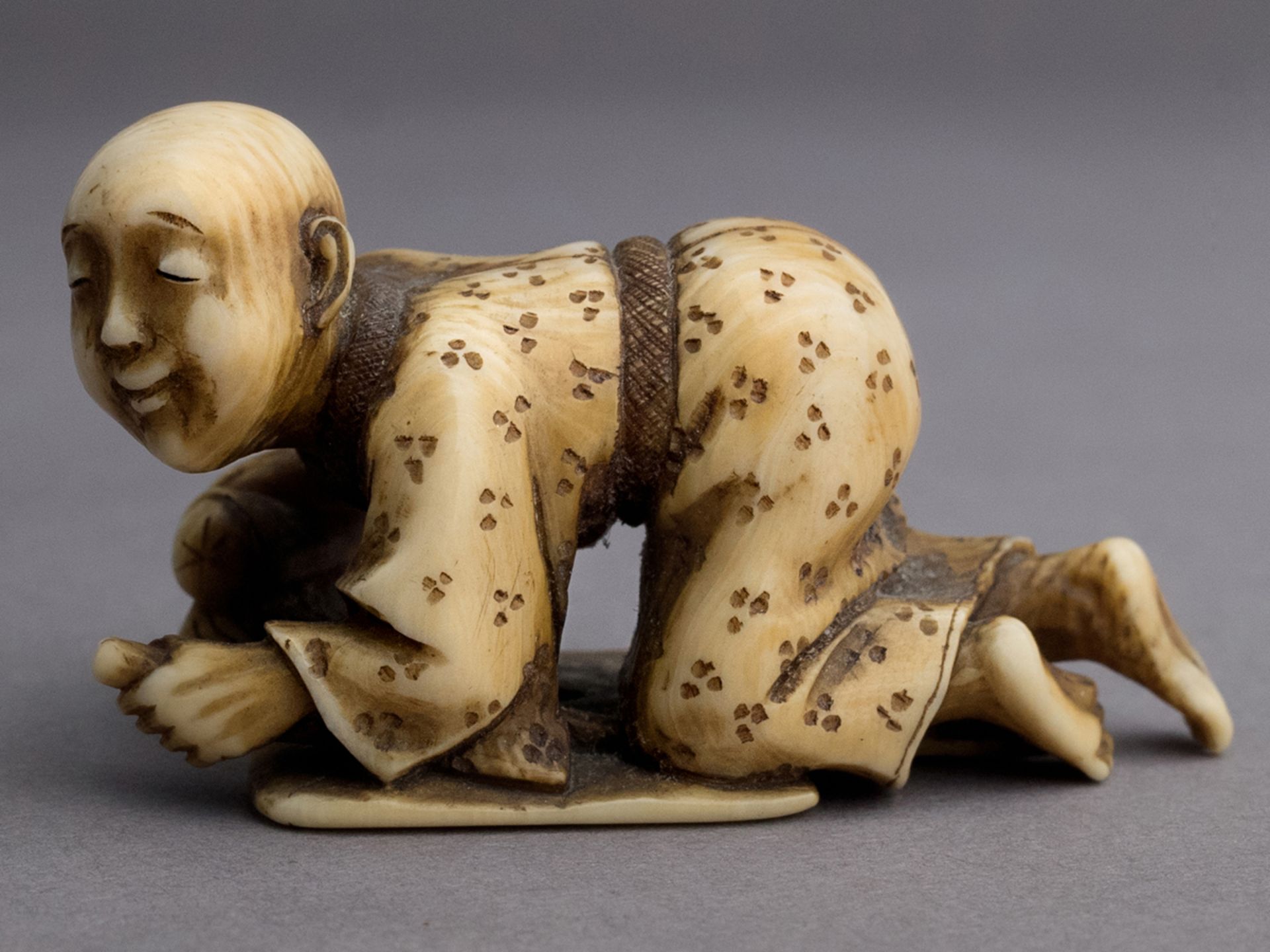 A 19th century Japanese netsuke from Meiji period. Signed