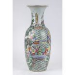 A late 19th century-early 20th century Chinese Famille Verte vase