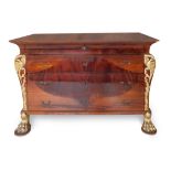 A Spanish Fernandino period mahogany chest of drawers circa 1800-1830