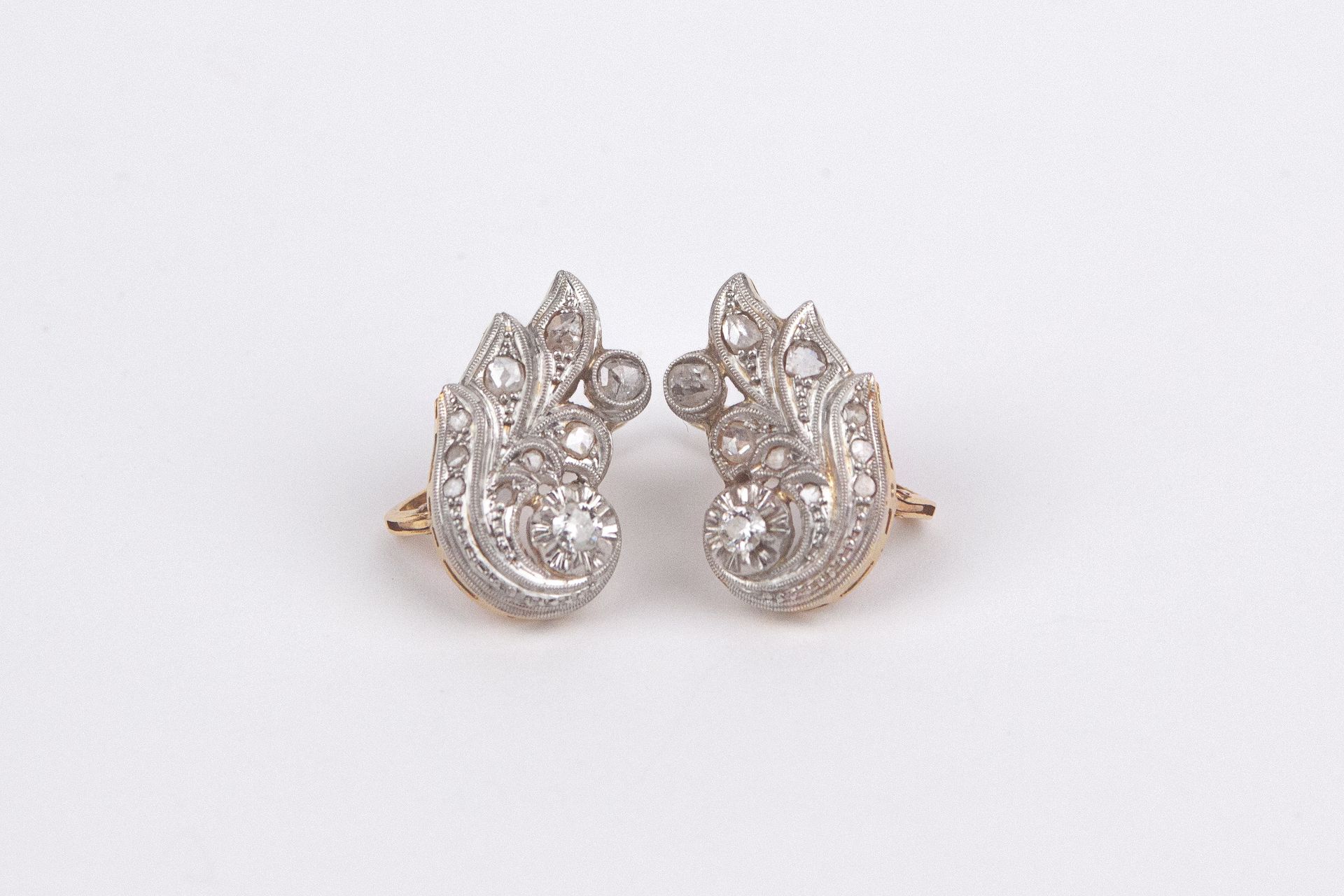 A pair of first third of 20th century French earrings