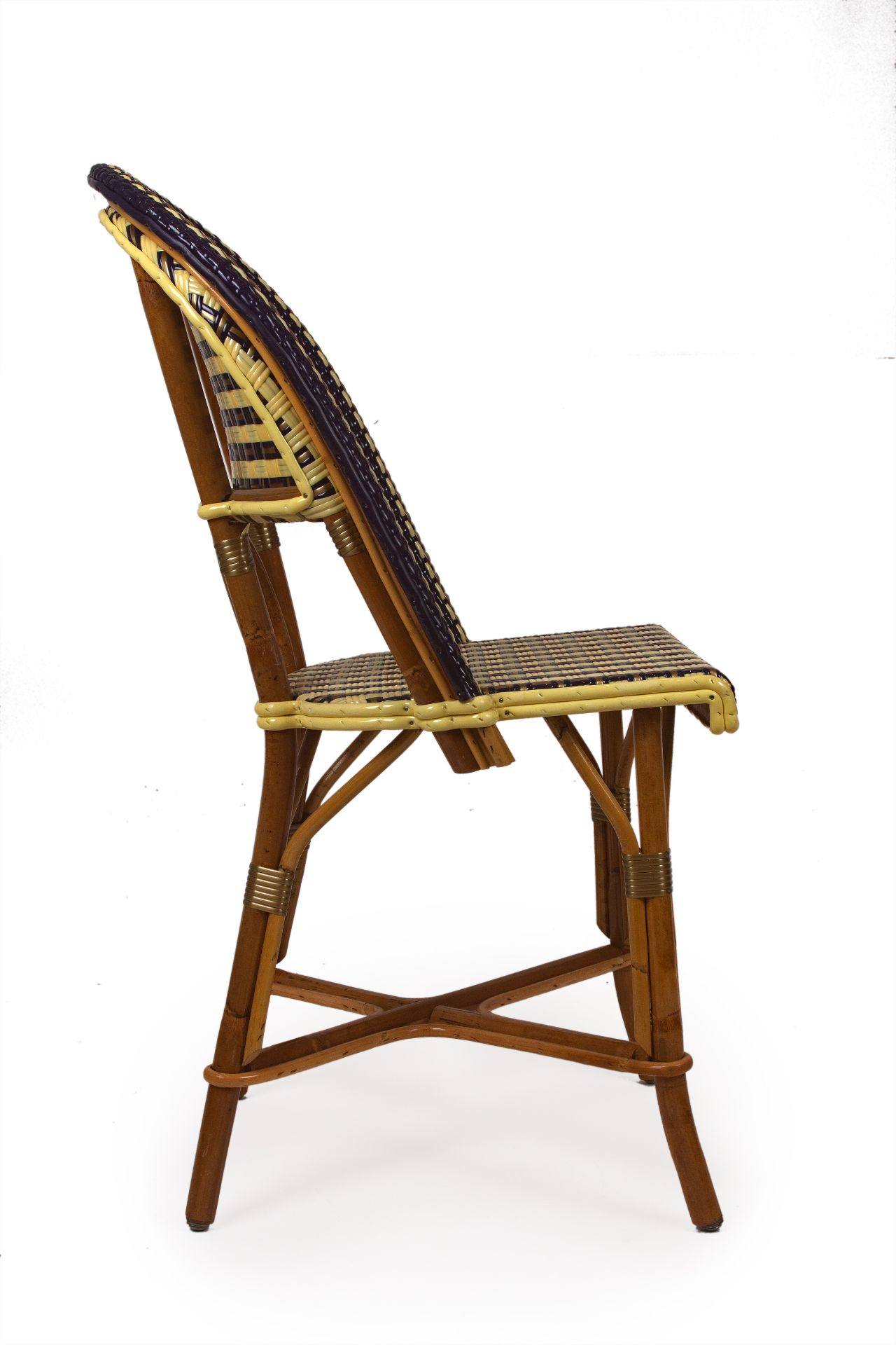 Maison Gatti. Set of six 'Select' chairs and a 'Croisillons' planter - Bild 4 aus 5