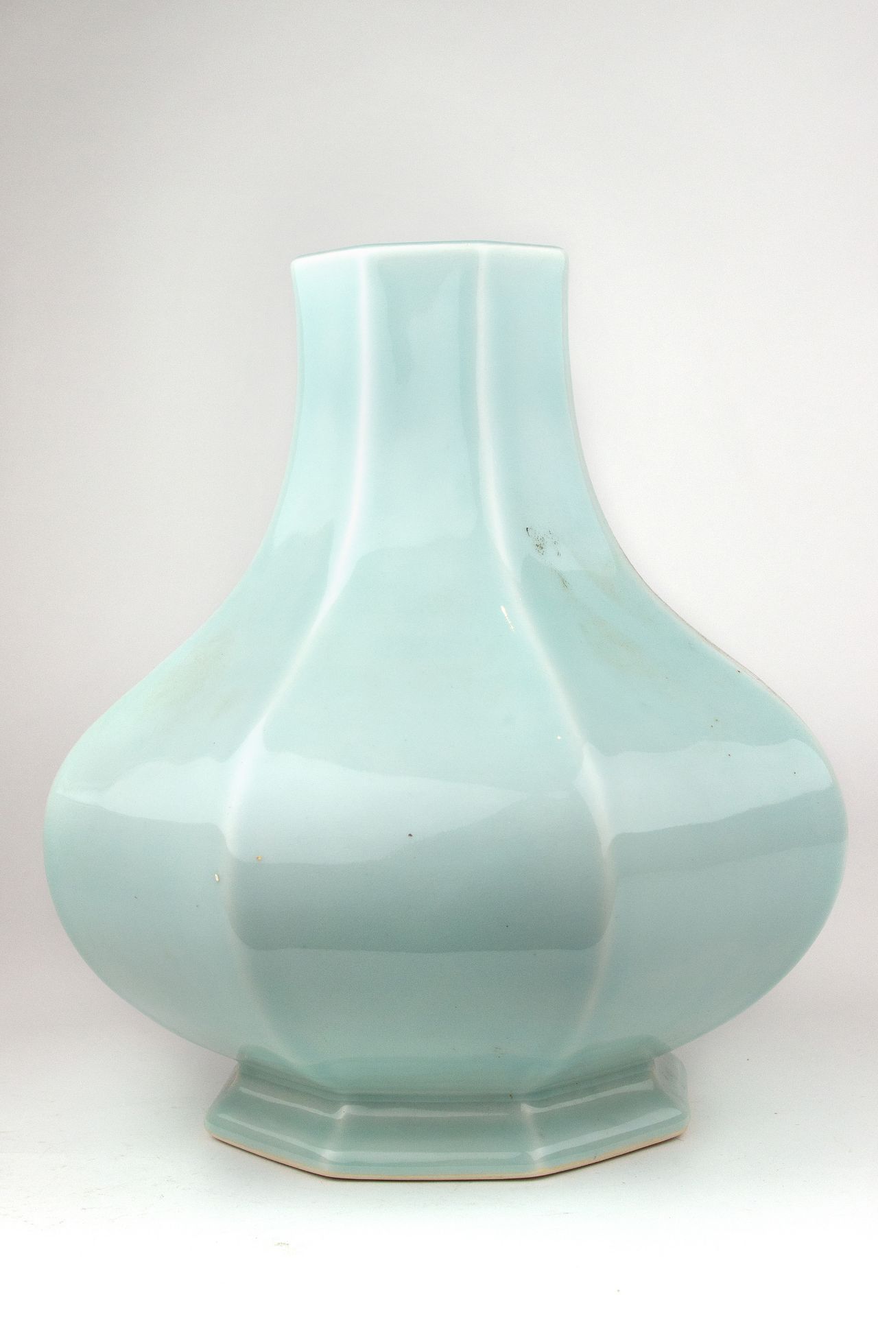 A 20th century Chinese vase in Clair de Lune celadon porcelain