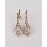 A pair of Art-Déco diamond earrings