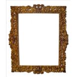 An 18th century Baroque frame in carved and gilt wood