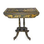 A 19th century lacquered French game table