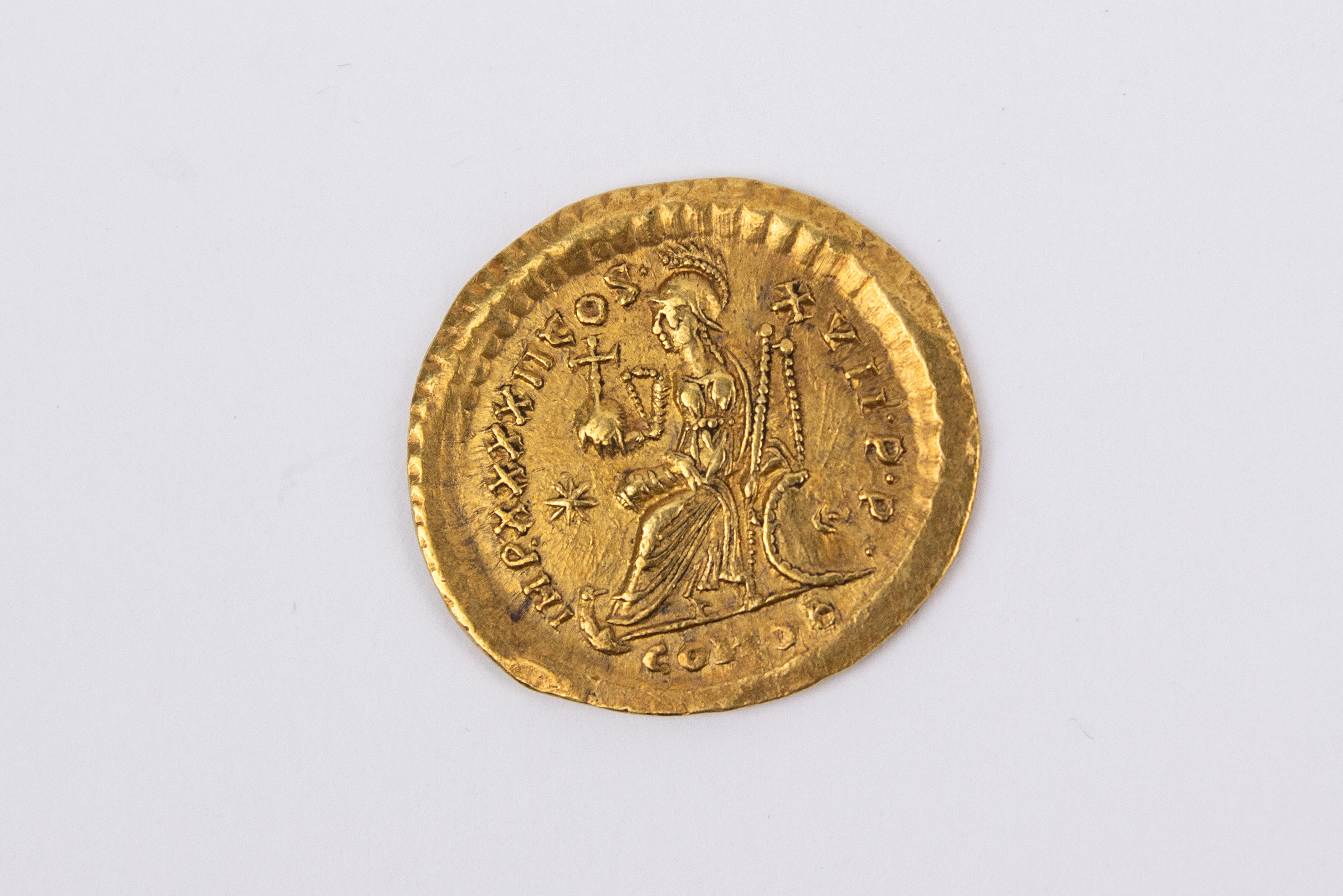 Solidus aureus, Teodosius II, Constinople mint (408-450 dC) - Image 2 of 2