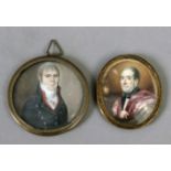 A pair of 19th century Spanish portrait miniatures