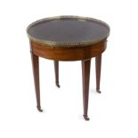 A French Louis XVI style 'bouillotte' walnut table circa 1900