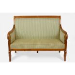 A Louis Philippe period French walnut couch circa 1830