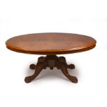 A 19th century Victorian walnut centre table