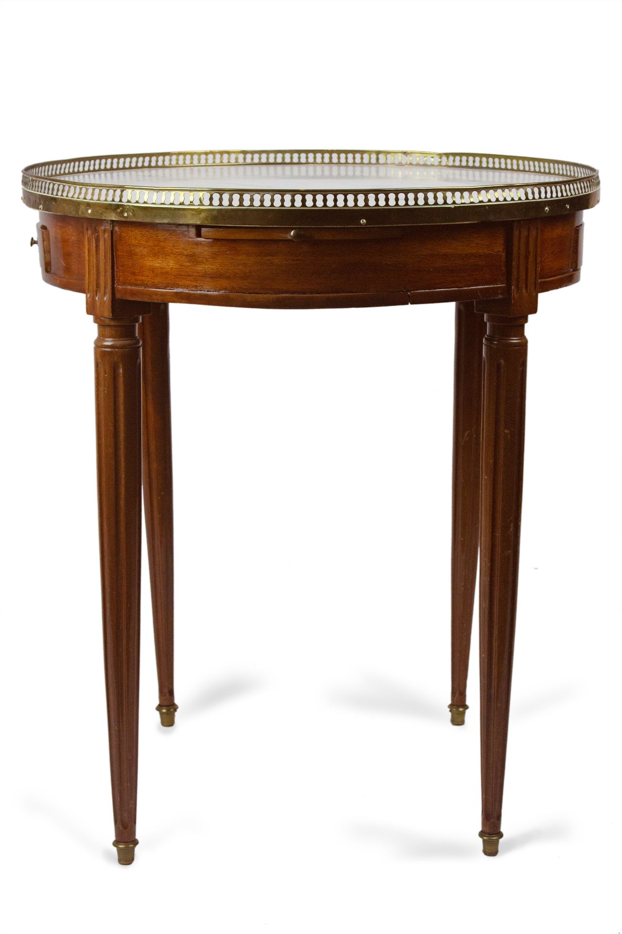 A French Louis XVI style 'bouillotte' walnut table circa 1900