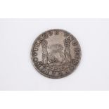 8 reales tipo columnario, Felipe V, year 1744