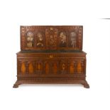 A 19th century walnut wedding chest