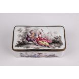 A French enamel tobacco case circa 1780