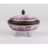 A French porcelain tureen miniature circa 1800