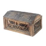 16th century Spanish Gothic chest in carved wood