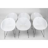 Claudio Dondoli & Marco Pocci for Pedra. Set of six chairs, model Gliss circa 2010