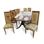 A set of ten Italian chairs with petit point upholstery