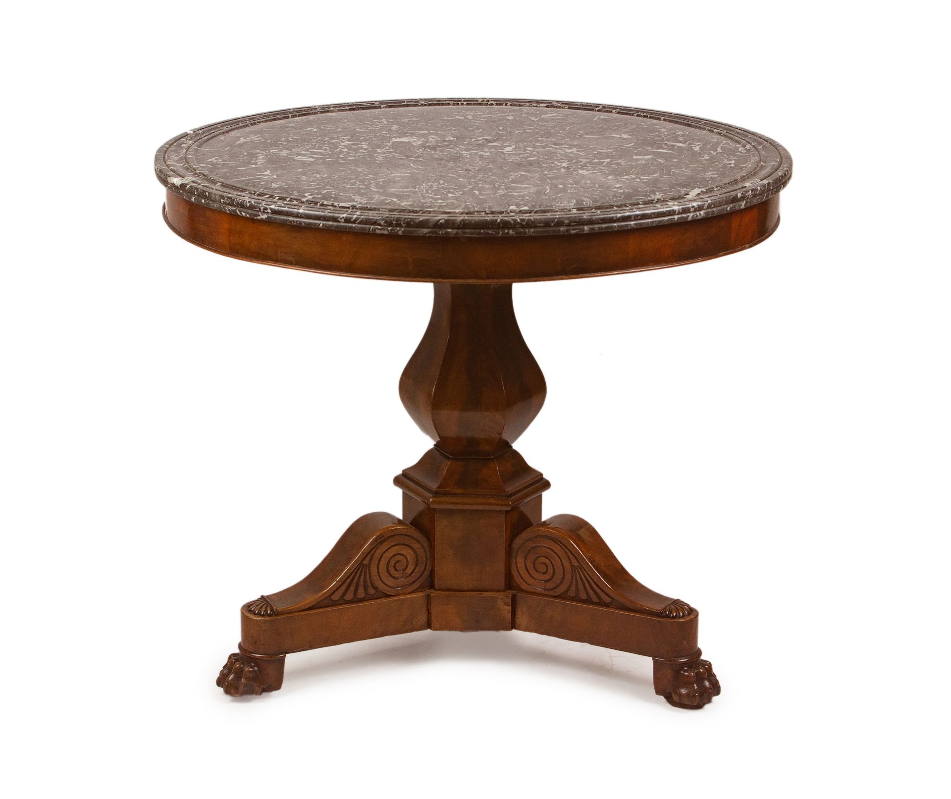 A 19th century Charles X period French guéridon walnut table