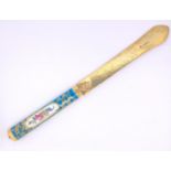 English Gilt and Enamel Letter Opener