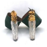 Pair of Gold Mounted Scent Bottles