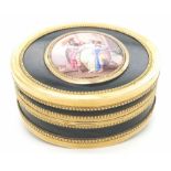 Tortoiseshell Circualar Snuffbox