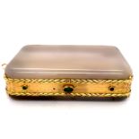 Gold Mounted Agate Compact